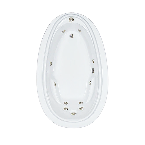 72" x 44" Elite Whirlpool Bathtub