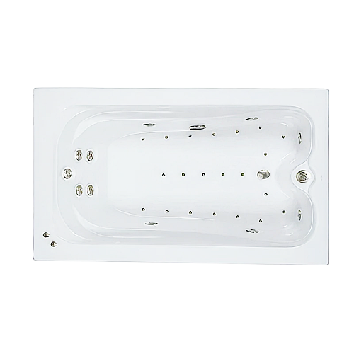 60" x 42" Elite Whirlpool and Air Combination Bathtub
