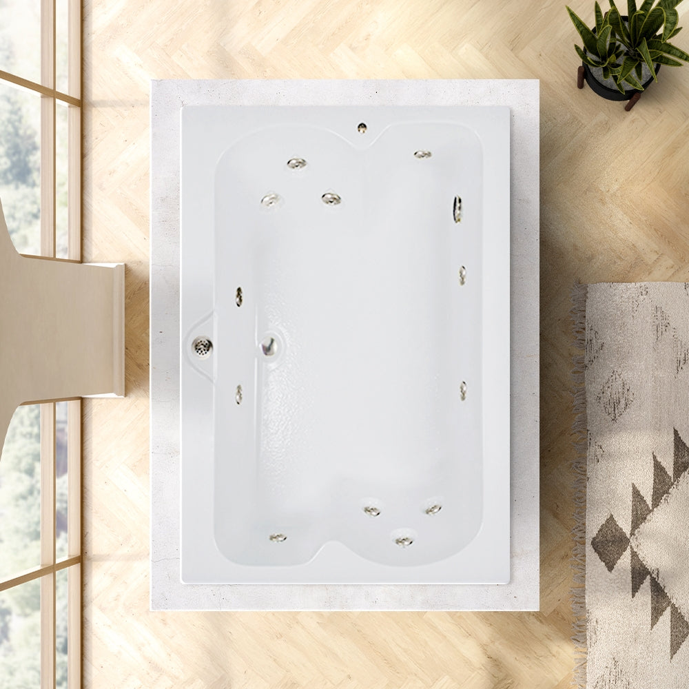 60" x 48" Elite Whirlpool and Air Combination Bathtub