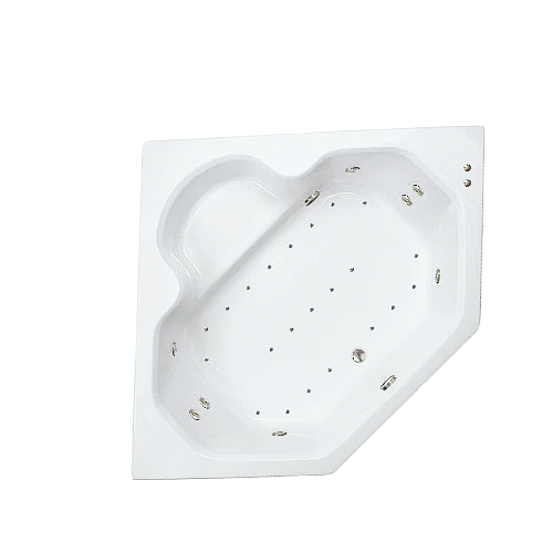 60" x 60" Whirlpool and Air Combination Bathtub