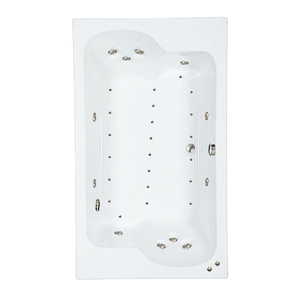 60" x 43" Whirlpool and Air Combination Bathtub