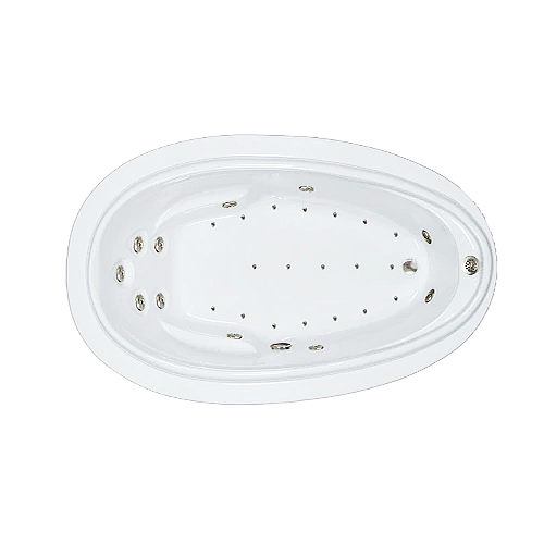 72" x 44" Elite Whirlpool and Air Combination Bathtub
