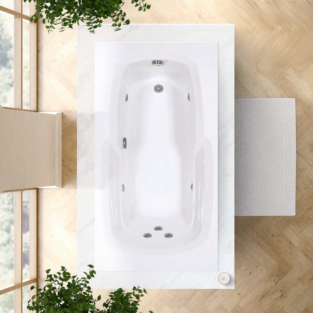 72" x 36" Whirlpool Bathtub