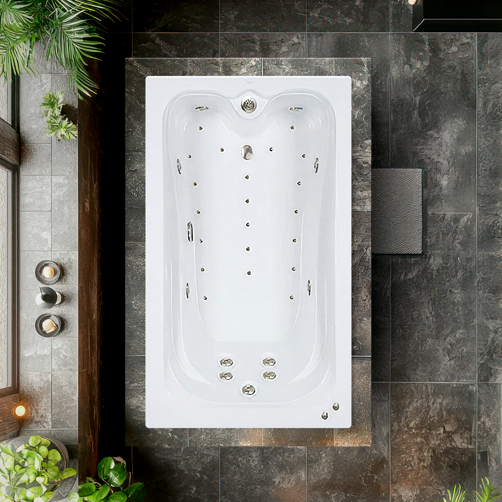 60" x 42" Elite Whirlpool and Air Combination Bathtub
