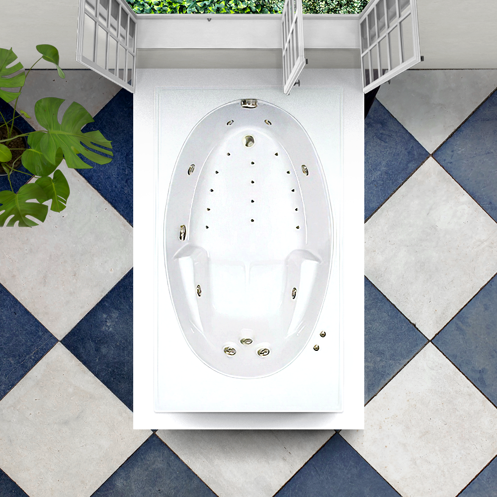 60" x 42" SW Whirlpool and Air Combination Bathtub