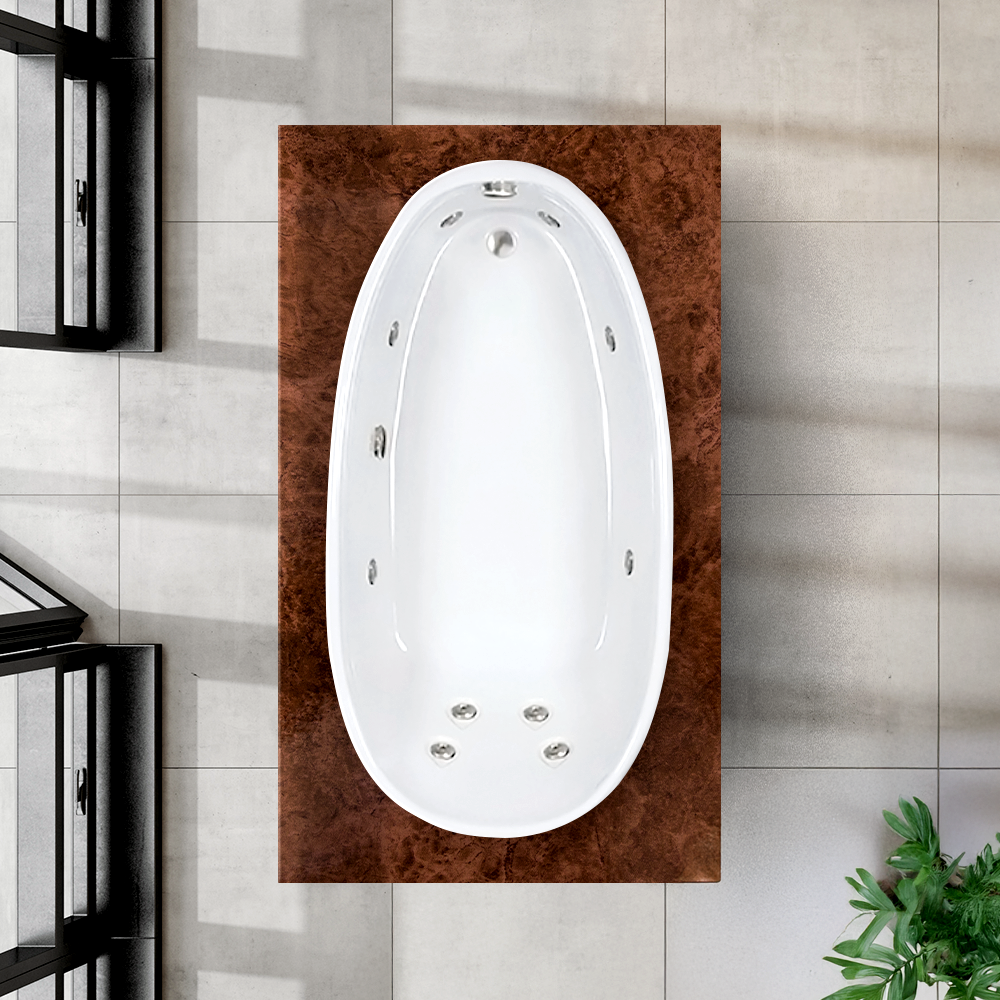 72" x 36" EOW Whirlpool Bathtub
