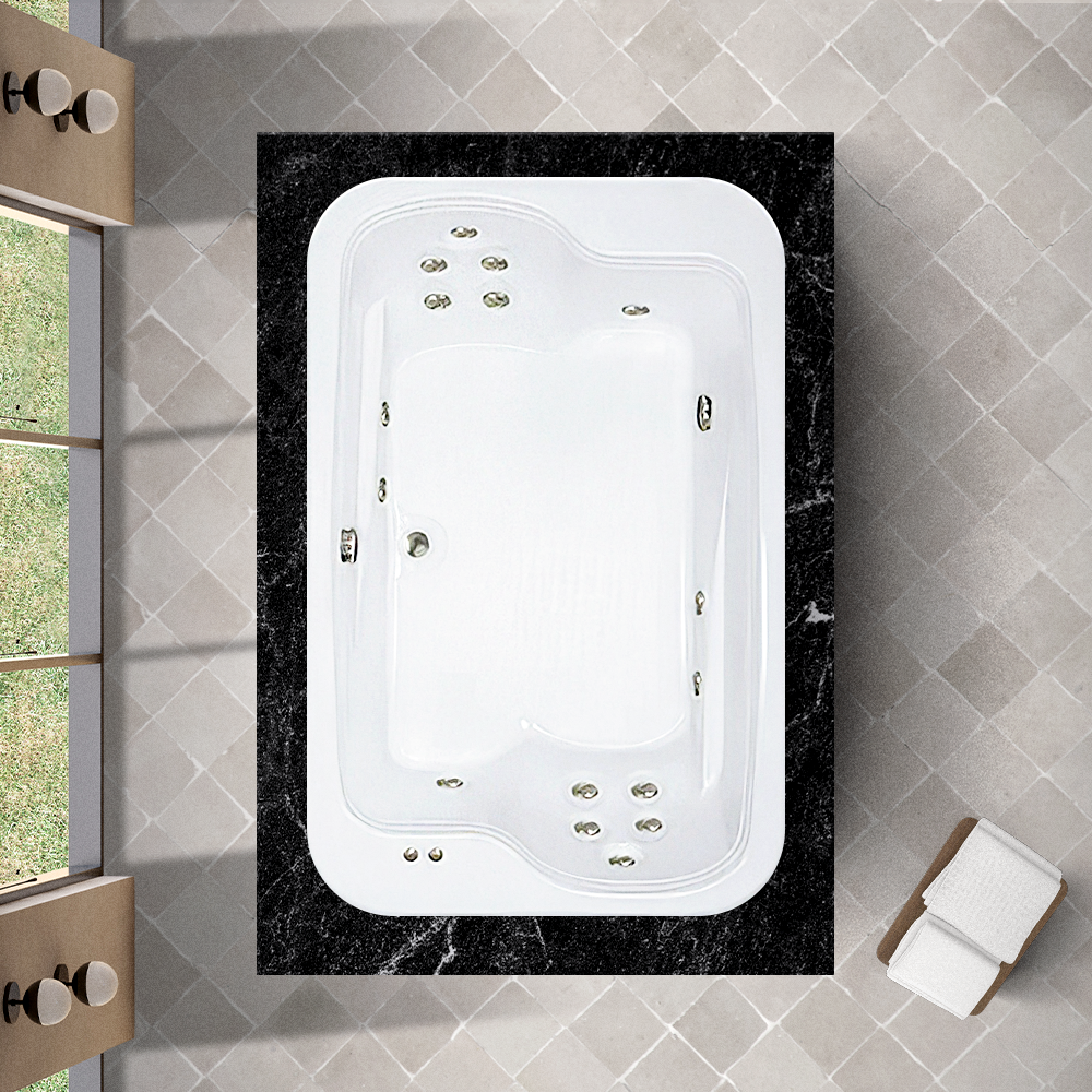72" x 45" Whirlpool Bathtub