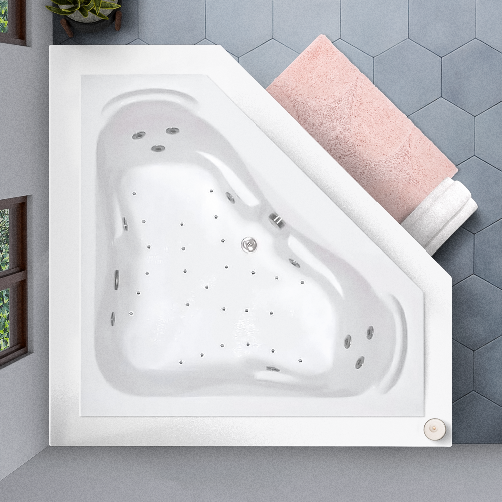 60" x 60" NS Whirlpool and Air Combination Bathtub