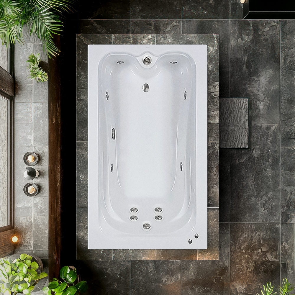 60" x 42" Elite Whirlpool Bathtub